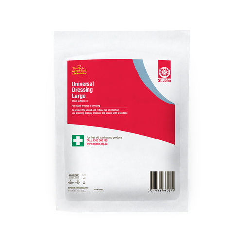 ST JOHN Universal Dressing 91cm x 20cm Sterile First Aid Wound Care #2010