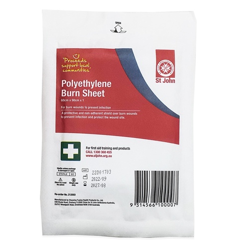ST JOHN Polyethylene Sheet 60cm x 90cm Medical Protective Cover #212003