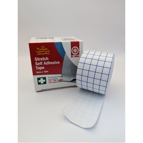 ST JOHN Stretch Self Adhesive Tape 5cm x 10m Elastic Medical Bandage #217902