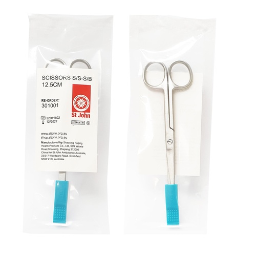 ST JOHN Scissors Medical 12.5cm SS Sharp/Blunt Sterilize #301001