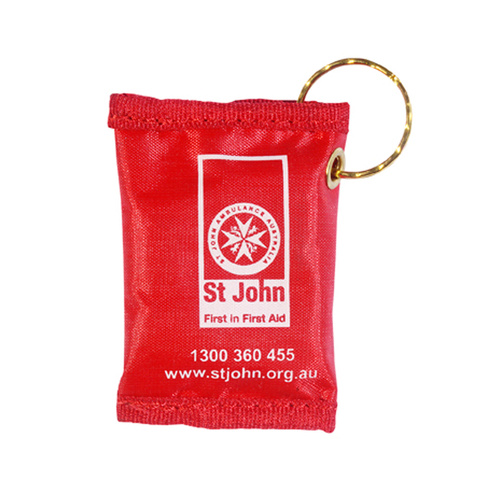 ST JOHN Resuscitation Face Shield Key Ring CPR First Aid Protection #3537