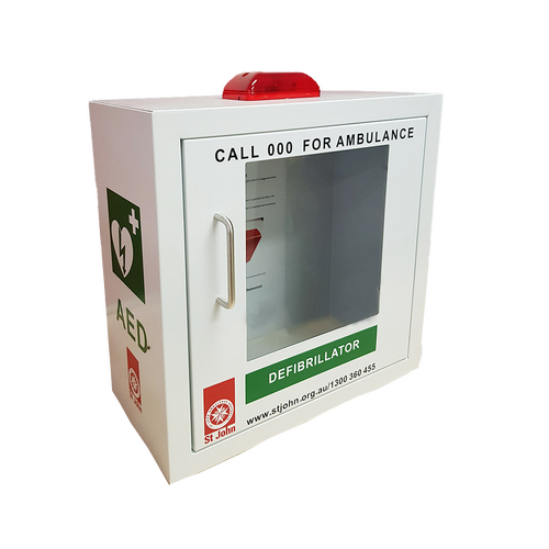 ST JOHN Indoor Wall Mounted Defibrillator Cabinet AED Emergency Storage #353836