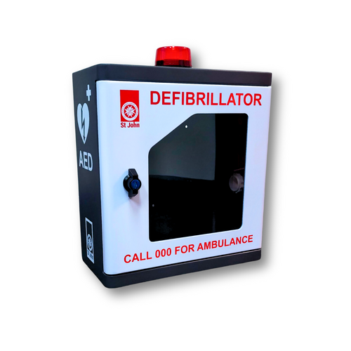 ST JOHN AED Aluminium Outdoor Cabinet with Alarm Emergency Storage #353871