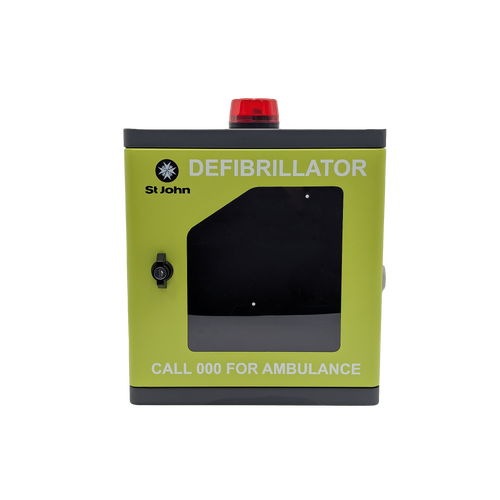 ST JOHN AED Aluminium Outdoor Cabinet with Alarm - Green #353871G