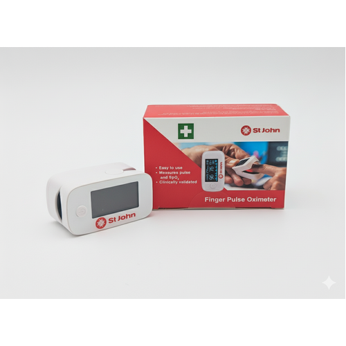 ST JOHN Finger Pulse Oximeter Portable Medical Oxygen Monitor #354867Y