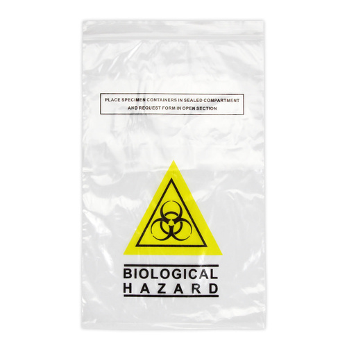 ST JOHN Specimen Biohazard Bag 26 x 16cm Medical Waste Collection #4057