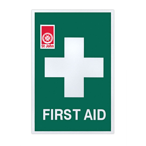 ST JOHN First Aid Signage Emergency Medical Safety Workplace Information #434866