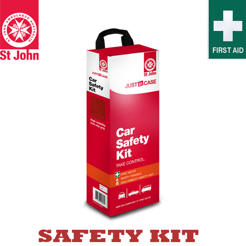 New ST JOHN AMBULANCE Car Safety Kit & First Aid Kit, Vehicle Kit #600203