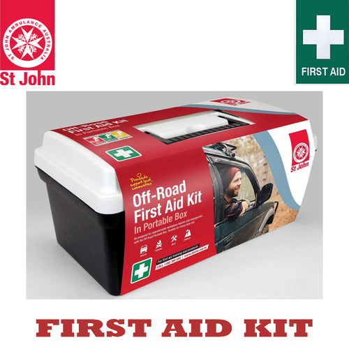 New ST JOHN AMBULANCE Off-road First Aid Kit In Portable Box, 125 Pieces #601801