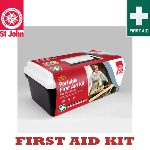 New ST JOHN AMBULANCE Portable First Aid Kit for Outdoors, Durable #605501