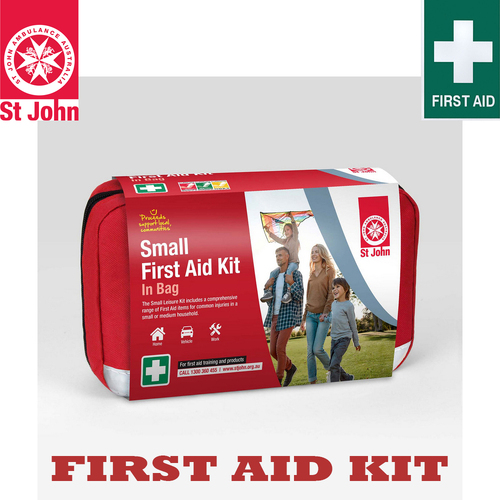 New ST JOHN AMBULANCE Small Household First Aid Kit, Water Resistant #640001