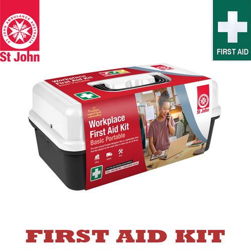 New ST JOHN AMBULANCE Workplace First Aid Kit Portable, Lighweight, #640010