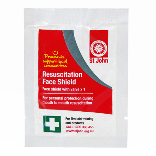 ST JOHN Resuscitation Face Shield with Valve CPR First Aid Protection #8883536