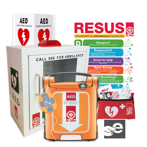 ST JOHN G5 Fully Auto Defibrillator w/CPR Feedback Bundle  #888G5FBCB