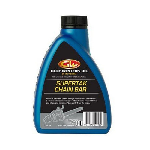 GULFWESTERN Supertak Chain Bar Oil (8/Ctn) 1 Litre #30180