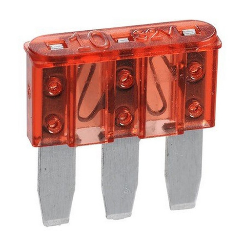 NARVA 10 Amp Micro 3 Blade Fuse Blister Pack of 5 #51210BL
