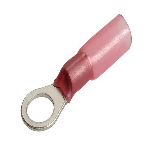 NARVA 2.5 - 3mm Adhesive Lined Ring Terminal Red 3/16" Diameter #56360BL