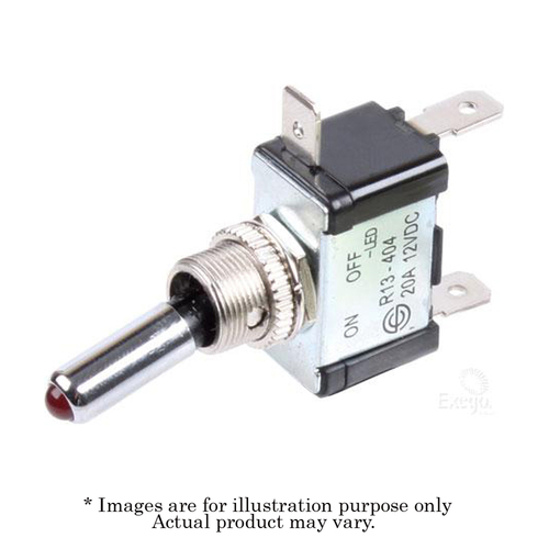 New NARVA 12V Toggle Red LED Illuminated Push Off/On SPST 20A Switch 60288BL