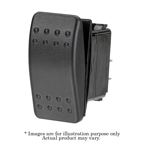 New NARVA 12V Non Illuminated Off/On/On DPDT 20A Sealed Rocker Switch 63108BL