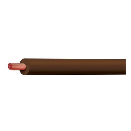 TYCAB Brown 3mm Single Core 100M 10Amp Rating 90° 14 Strand Cable #CB003A1-100BN