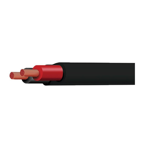 TYCAB Twin Sheath Cable 3mm Red / Black 30m Tyree #CB003A2-030BKRD