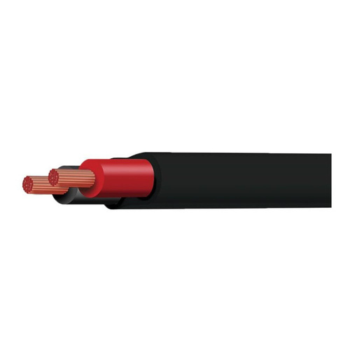 TYCAB Twin Sheath Cable 3mm Red / Black 100m Tyree #CB003A2-100BKRD