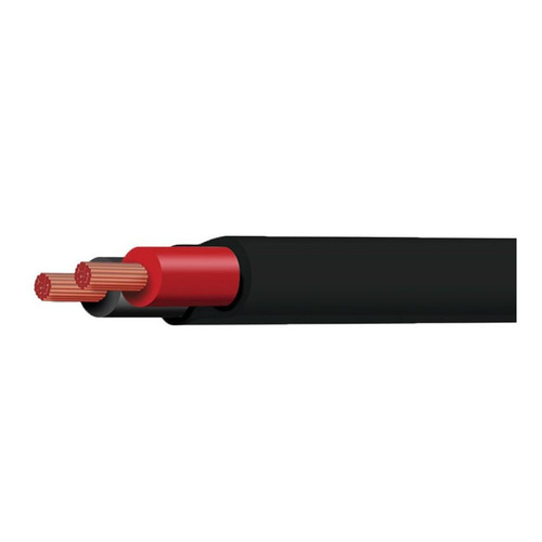 TYCAB Twin Sheath Cable 5mm Red / Black 100m Tyree #CB005A2-100BKRD