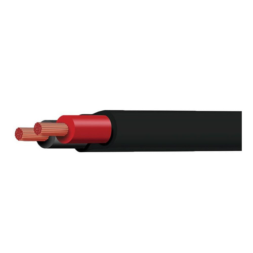 TYCAB Twin Sheath Cable 6mm Red / Black 100m #CB006A2-100BKRD