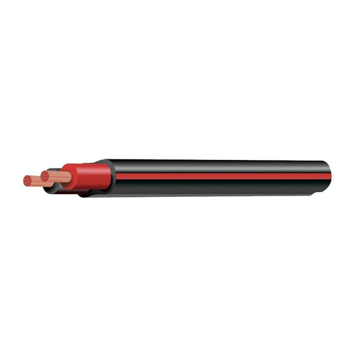 TYCAB Red / Black 8 B & S Twin Core 30M Twin Sheath 59.2A Cable #CB108A2-030BKRD