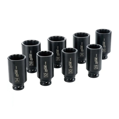 CHICANE 8 Piece 1/2? Inch Drive Axle Nut Socket Set #CH1126