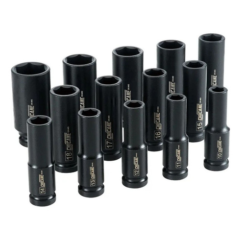 CHICANE 14 Piece 1/2? inch Drive Metric Deep Impact Socket Set #CH1132