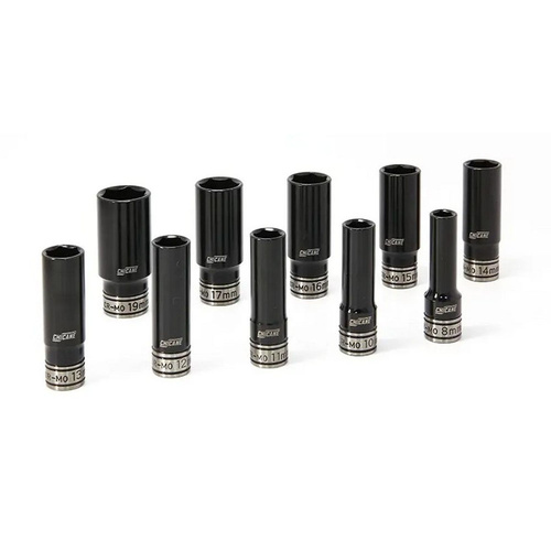 CHICANE 10 Piece 3/8? Inch Drive Metric Dual Deep Impact Socket Set #CH1135