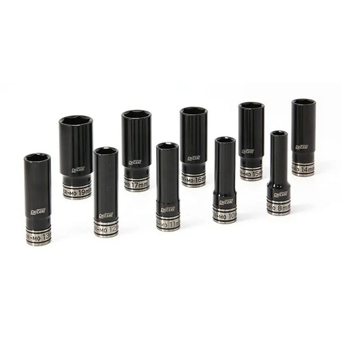 CHICANE 10 Piece 1/2? Inch Drive Metric Dual Deep Impact Socket SET #CH1136
