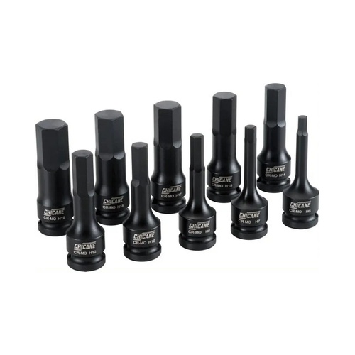 CHICANE 10 Piece 1/2? Inch Drive In-Hex Impact Socket Set #CH1137