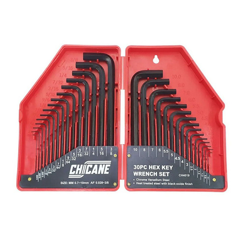 CHICANE 30 Piece Metric & AF Hex Key Set #CH4019