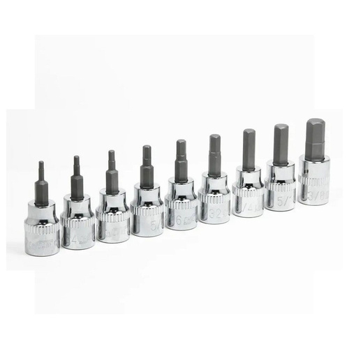 CHICANE 9 Piece 3/8? Inch Drive AF HEX BITS Socket Set #CH4021