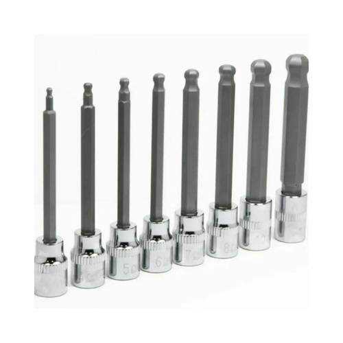 CHICANE 8 Piece 3/8? Inch Drive Extra Long Ball-End Hex Bits Socket Set #CH4022