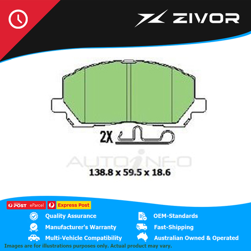 PROTEX Ultra Brake Pads For TOYOTA KLUGER MCU28R 3MZFE 2003-2007 #DB1488CP