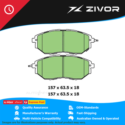 PROTEX Ultra Brake Pads - Front For SUBARU WRX V1, V10 FA20E #DB1722CP