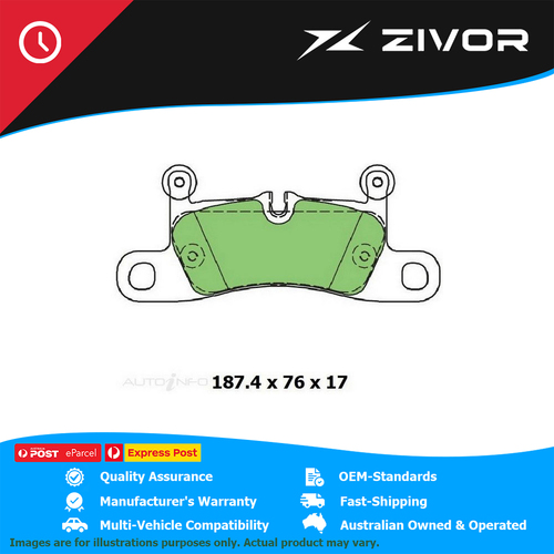 PROTEX Brake Pads - Rear For VOLKSWAGEN TOUAREG VE TSI HYBRID 7P CGEA #DB2229UP