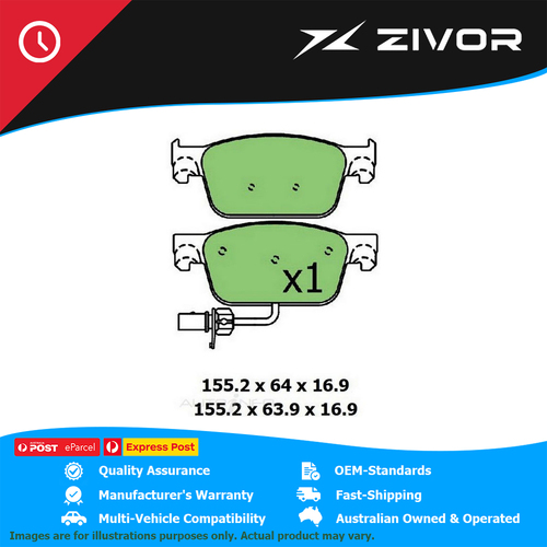 PROTEX Brake Pads For AUDI A4 1.4 TFSI, 35 TFSI S TRONIC B9 1.4L CVNA #DB3284UP
