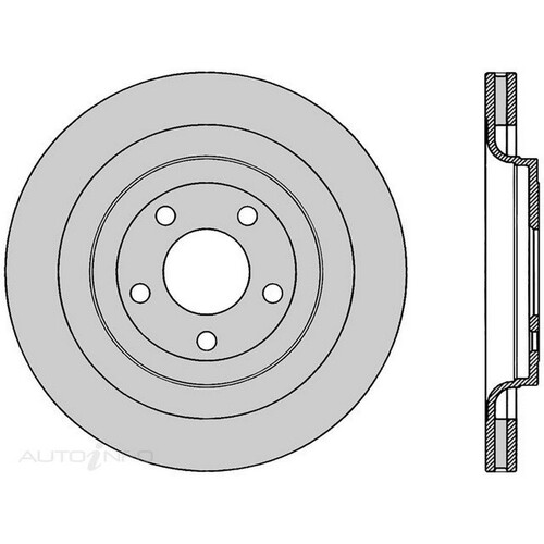 New PROTEX Brake Disc Ultra Rotor - Rear For Ford Mustang 2014-2017 DR1093