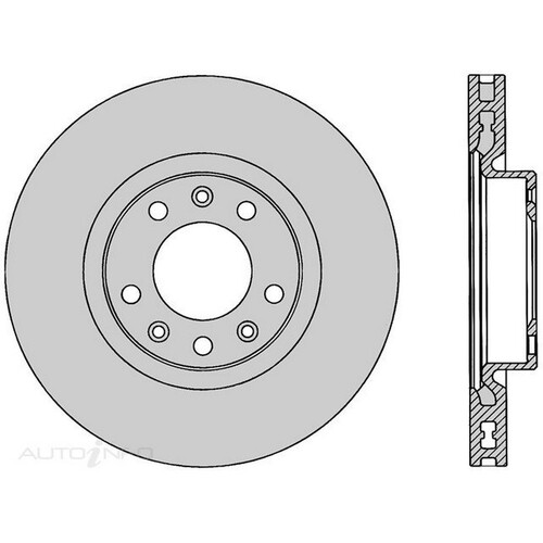New PROTEX Brake Disc Ultra Rotor - Front For Peugeot 308 2014-2016 DR1107