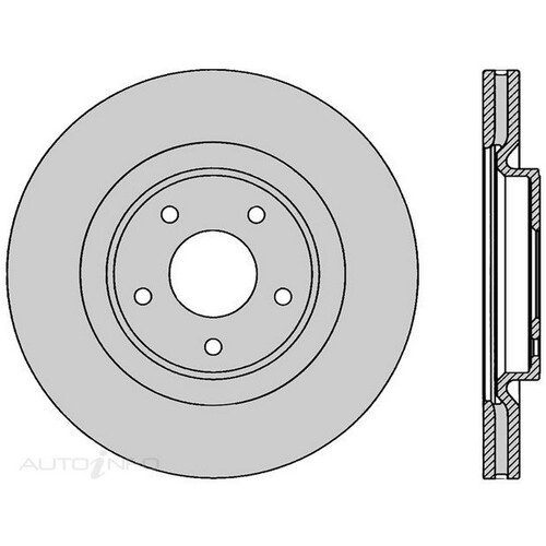 New PROTEX Brake Disc Ultra Rotor For Nissan X-TRAIL 2014-2017 DR1207