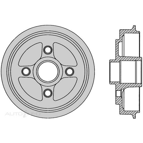 New PROTEX Brake Drum For Proton S16 2009 - 2014 DRUM4184