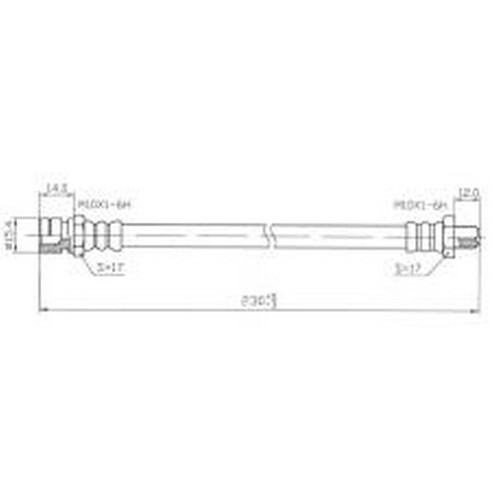 New PROTEX Hydraulic Hose - Front For Mitsubishi Express 1981-1982 H1383