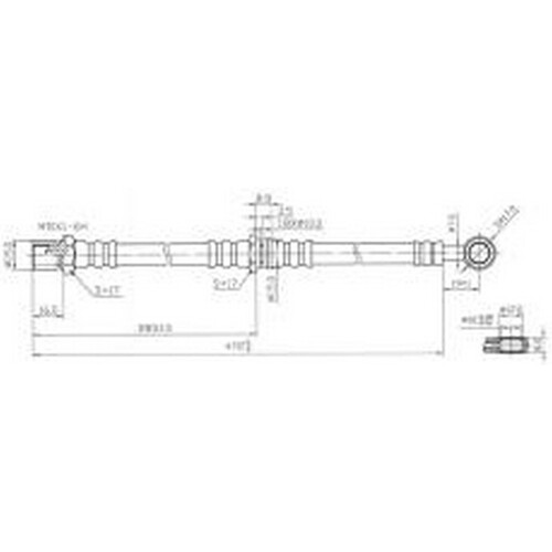 New PROTEX Hydraulic Hose - Front For Subaru Leone 1975-1985 H1846