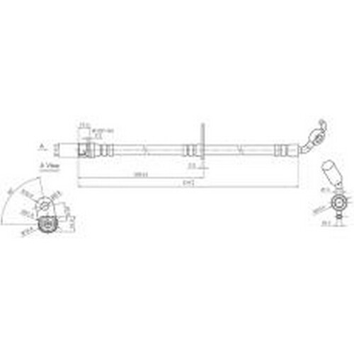 New PROTEX Hydraulic Hose - Front For Toyota RAV4 2000-2006 H3448