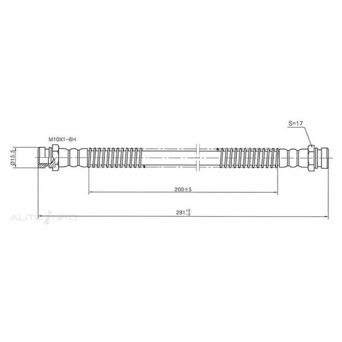 New PROTEX Hydraulic Hose - Rear For Hyundai GETZ 2002-2011 H3531