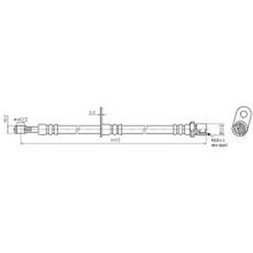 New PROTEX Hydraulic Hose - Front For Subaru Liberty 1998-2009 H3566